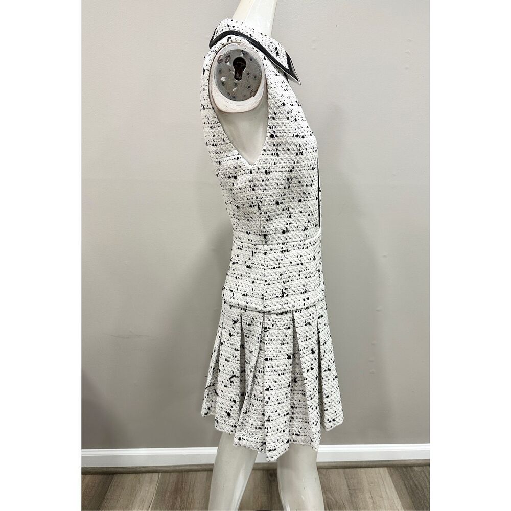 NWT ALICE + OLIVIA ELLIS TWEED BOX PLEAT DRESS SIZE 6 $495 - Picture 9 of 11